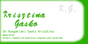 krisztina gasko business card